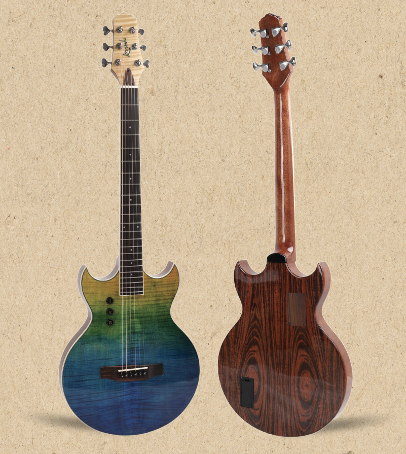 Dmeartin DL-2 Traditional Acoustic Guitar - Figured Maple Veneer Top & Mahogany Body